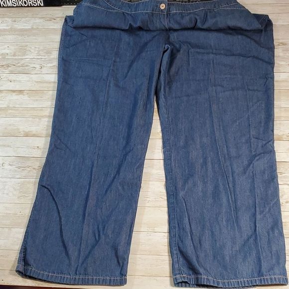 City Blues Koret Denim Jeans Pants Womens Size 18P Elastic Waist Straight Leg - Picture 4 of 9